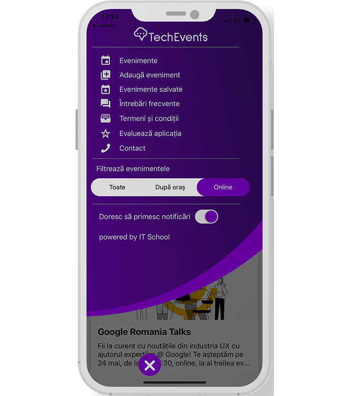 aplicatia tech events